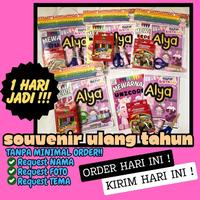 Gambar Souvenir Ulang Tahun Anak Custom Premium Kekinian Laki Laki Perempuan 1 HARI JADI Paket Bingkisan Sovenir Hampers Ultah Murah Grosir Lusinan - ULTAH A, Hitam dari MEAM Mainan Edukasi undefined 2 Tokopedia