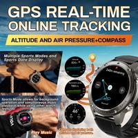 Gambar DM56 Smartwatch Retina Amoled Smartwatch Built-in GPS Compass Altimeter Barometer 5 ATM Waterproof - Black dari KOSPET Indonesia undefined 5 Tokopedia