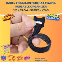 Gambar Kabel Ties Perekat 1.2 x 15cm isi 50pcs Organizer Reusable Nilon Hitam dari Gemilang Kompu Solusindo undefined 1 Tokopedia