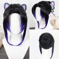Gambar Cosplay Rambut Palsu Shinobu Kocho/Wig Demon Slayer Anime Warna ungu dari MORO-TUKUWO undefined 2 Tokopedia