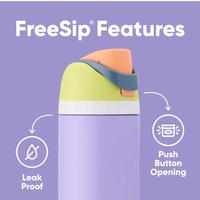 Gambar Owala FreeSip Insulated Stainless Steel Water Bottle with Straw for Sports and Travel, BPA-Free, 40-oz, Orange/Green (Camo Cool) dari Gracia Corner Store undefined 3 Tokopedia