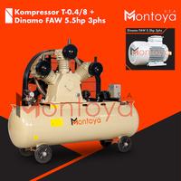 Gambar Kompresor Angin 5 HP Montoya T-0.4/8 + Dinamo 5,5 HP 3 Phase / Paket Komplit Low Pressure Kompresor Udara 5 PK dari Tsuzumi Japan Surabaya. undefined 1 Tokopedia