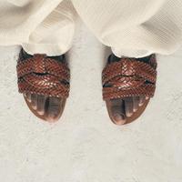 Gambar Sandal Zara Wanita Kulit Motif Anyaman Original - 35 dari Humble Blanco Store undefined 2 Tokopedia