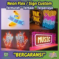 Gambar CUSTOM NEON FLEX LED NEON SIGN MURAH - BEST QUALITY - Standar dari Neon Peeps undefined 1 Tokopedia
