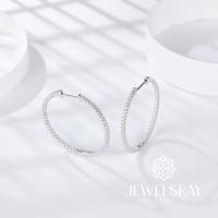 Gambar Anting Riva Moissanite Earrings Diamond Look Hoops - Tanpa Gift dari Luxoela undefined 2 Tokopedia