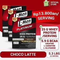 Gambar L-Men Platinum Refill Choco Latte 5,3 LBS / 2,4kg - 25g Whey Protein / Serving Terlaris dari Getshop77 undefined 1 Tokopedia