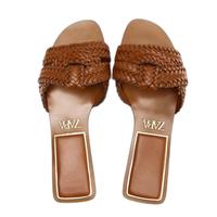 Gambar Sandal Zara Wanita Kulit Motif Anyaman Original - 35 dari Humble Blanco Store undefined 1 Tokopedia
