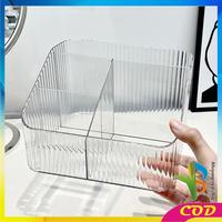 Gambar [COD] RB K189 Organizer Kosmetik Rak Make Up Transparan / Tempat Remote AC TV HP Desk Storage / Rak Sekat Kotak Penyimpanan Kosmetik Alat Tulis Serbaguna - HITAM TRANS, 4 SEKAT dari RB TOYS AND TECHNOLOGY undefined 3 Tokopedia