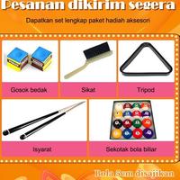 Gambar Mini Pool Table 142cm / Meja Billiard Mini / Billiard Table Bonus / Mini Pool Table 142cm - 1, 4 m. Lipat dari grosir indo javanesia undefined 4 Tokopedia