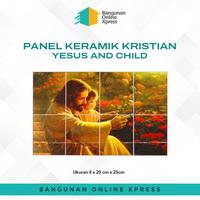 Gambar KERAMIK PANEL KRISTIAN YESUS & CHILD 20X25 (3 SET X 8 KEPING) dari Bangunan Online Xpress undefined 1 Tokopedia