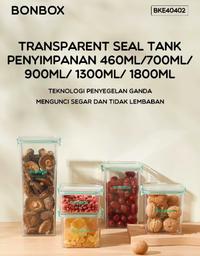 Gambar BONBOX Toples Kotak Makanan Snack Kedap Udara Penyimpanan Bening BKE40402 dari MiFun Living undefined 2 Tokopedia