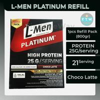 Gambar Terlaris L-Men Platinum 800Gr Choco Latte 25G Protein Lmen Refill Pack Best Quality Asli 100% Original - Kardus Jelek dari jiwa strong undefined 1 Tokopedia