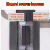 Gambar Tirai Magnet Elegan bahan plastik PVC (khusus ruanga AC) Gorden Pintu Motif Anti Nyamuk Size 90x210cm/ 100x210cm - kisi hitam, 90*210cm dari Cipto Jaya Store undefined 5 Tokopedia