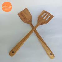 Gambar sutil spatula kayu jati asli - tanpa lubang dari hill craft undefined 4 Tokopedia
