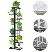 Gambar Rak Tanaman Rak Pot Bunga Besi 8 Layer Bertingkat Flower Stand Rack - Hitam, 8 layer dari Homesthetic Store undefined 3 Tokopedia