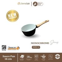 Gambar Senclair Monochrome Saucepan Panci Cookware 14 cm Peralatan Masak Anti Lengket SMS-14 dari Home Electro undefined 1 Tokopedia