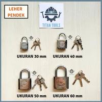 Gambar Gembok Stainless Leher Pendek Leher Panjang / Gembok Chrome / Gembok Anti Maling Pintu Pagar Rumah Gudang Kantor Toko Ukuran 30 40 50 60 mm - Panjang 30 mm dari Titan Tools Sby undefined 5 Tokopedia