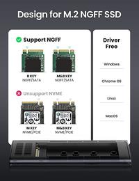 Gambar UGREEN Casing SSD M.2 Enclosure NVMe NGFF / SATA Slim Speed 5Gbps - 10903 / 70533 - 10903-NGFF+SATA dari CREATIVESTOREACC undefined 3 Tokopedia
