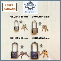 Gambar Gembok Stainless Leher Pendek Leher Panjang / Gembok Chrome / Gembok Anti Maling Pintu Pagar Rumah Gudang Kantor Toko Ukuran 30 40 50 60 mm - Panjang 30 mm dari Titan Tools Sby undefined 3 Tokopedia