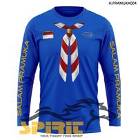 Gambar Baju Kaos Lapangan Pramuka Pembina Lengan Panjang Bahan Cotton Combed 24s dengan Sablon Berkualitas Tinggi - Hitam, XS dari Tshirt Man Distro undefined 3 Tokopedia