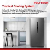 Gambar POLYTRON Kulkas 2 Pintu Side By Side Inverter Kapasitas 450 Liter Silver PRS-455 S dari Gudang Royal_NEW undefined 3 Tokopedia