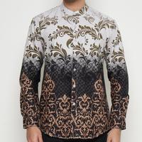 Gambar Vanfive Kemeja Koko Batik Shanghai Pria Lengan Panjang Slim Fit A1157 - Hitam - L dari Vanfive Store undefined 5 Tokopedia