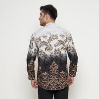 Gambar Vanfive Kemeja Koko Batik Shanghai Pria Lengan Panjang Slim Fit A1157 - Hitam - L dari Vanfive Store undefined 3 Tokopedia