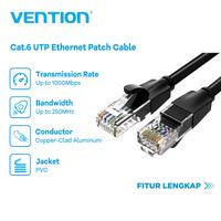 Gambar Vention IBE Kabel Lan RJ45 Cat6 Cat.6 Gigabit UTP - IBE 10m-45m - IBE BLACK, 40 M dari Digital Asia Komputama undefined 1 Tokopedia