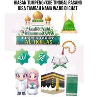 Gambar Topper Maulid Nabi Muhammad Hiasan Tumpeng Tusukan Kue Cake Bisa Custom Nama dari CuteeStore11 undefined 2 Tokopedia