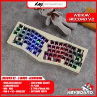 Gambar Mechanical Keyboard - WEIKAV Record Alice V2 - Alumunium - Spring Gasket - VIA - MILKY WHITE dari Rumah-Keyboard undefined 3 Tokopedia