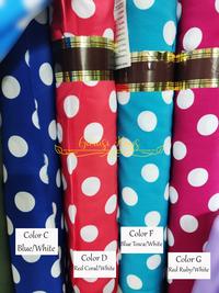 Gambar Kain Satin Polyester Polkadot Color Series Lebar 150 cm - A.Navy/White dari Garasi Hays undefined 4 Tokopedia