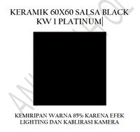 Gambar GLOSSY SALSA BLACK 60X60 KW1 PLATINUM // KERAMIK LANTAI HITAM POLOS KILAP CUTTING RECTIFIED dari Anugerah Jaya Cibiru undefined 1 Tokopedia