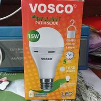 Gambar VOSCO LAMPU LED BULB 15W MAGIC GENIUS EMERGENCY AC DC 15 WATT GARANSI dari Tk Berkat Elektrik undefined 1 Tokopedia