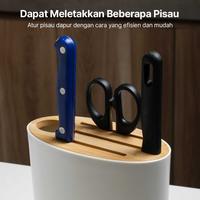 Gambar Tempat Penyimpanan Pisau Dapur/Wadah Pengering Pisau Multifungsi - Putih dari MALL-AKU undefined 3 Tokopedia