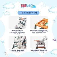Gambar [SURABAYA] KISUBO 5in1 Baby High Chair Kursi Makan Bayi - HC-028-PINK dari KISUBO Surabaya undefined 5 Tokopedia