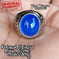 Gambar Cincin Batu Akik Peata Natural Spirtus Biru Mizone Chalcedony Minima - 7 dari stonecole undefined 2 Tokopedia