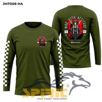 Gambar T Shirt Kaos Motor Pria Custom Ride With Attitude Baju Kaos Motorcycle Rider Classic Otomotif Distro Lengan Panjang - Hijau Army, M dari Kaos Pria T-Shirt Man Distro undefined 5 Tokopedia