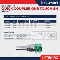 Gambar Tekiro Quick Coupler One Touch (SH) 20 SH / Alat Konektor Kompressor - ONE 20 SH dari Fixcomart undefined 5 Tokopedia