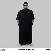 Gambar Jubah Sahaja Kabiro Gamis Pria Ukuran Jumbo Big size 4XL 5XL 6XL Kerah Shanghai Bahan Rayon Twill / Jubah Gamis Pria Dewasa Jumbo XXXXL Lengan Pendek / Jubah Laki Laki Hitam Putih Big Size - mustard, 6XL dari moslemismestore undefined 3 Tokopedia