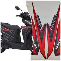 Gambar Stiker Striping List Body Motor Honda Vario Techno 125 2015 Hitam Grey - Merah dari TwinRR Striping Motor undefined 1 Tokopedia