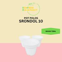 Gambar Pot Tinggi Srondol 10cm putih Pot bunga plastik 10 cm Tanaman - Srondol-10-htm dari Dander Fast undefined 1 Tokopedia