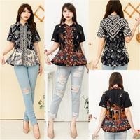 Gambar Top Floral Batik Wanita Baju Blouse Atasan Blus Formal Casual TBBA153 - Hitam 2 dari Batik Danara undefined 1 Tokopedia