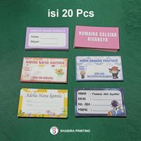 Gambar Stiker Custom Nama Mata Pelajaran Kelas isi 20 pcs dari Shabira Printing 2 undefined 3 Tokopedia