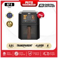 Gambar MITO AIR FRYER SMART AI-FRYER AF 6 / AF 6 AI-FRYER DIGITAL LOW WATT KAPASITAS 5 LITER TOUCH SCREEN LED - MITO AF 6 PUTIH dari WIJAYA ELEKTRONIK SEMARANG undefined 1 Tokopedia
