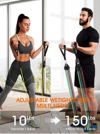 Gambar Resistance Bands Set Exercise Bands With Door Anchor Legs Ankle Straps Resistance Training Physical Therapy Workouts dari GalleryStore- undefined 4 Tokopedia
