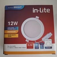 Gambar lampu LED slim downlight 12watt 12w in lite warm white/kuning - Kuning dari toko listrik zaka undefined 4 Tokopedia
