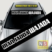 Gambar Stiker Man Jadda Wa Jadda - Sticker Kaca Mobil - Kaligrafi Islami - Putih dari Nirwana Stiker_NEW undefined 1 Tokopedia