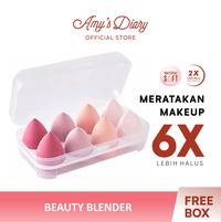 Gambar AMY'S DIARY Sponge Beauty Blender Isi 8 Pcs Spons Make Up Foundation BB Cream - Pink  dari Amy's Diary undefined 1 Tokopedia