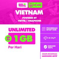Gambar SIM Card Vietnam Unlimited | Simcard Vietnam Hanoi Sa Pa Unlimited | SIM Card Simcard Kartu Roaming | DIGITRAVEL SIM Card Vietnam Viettel Vinaphone Unlimited - 500MB/Day, 10 Hari dari DIGITRAVEL undefined 1 Tokopedia