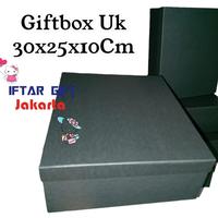 Gambar Gift box/Kotak Kado Hitam Uk 30X25X10CM Kotak hadiah/Hardbox/ Hampers - Merah, Berpita dari IFTAR GIFT JAKARTA undefined 2 Tokopedia